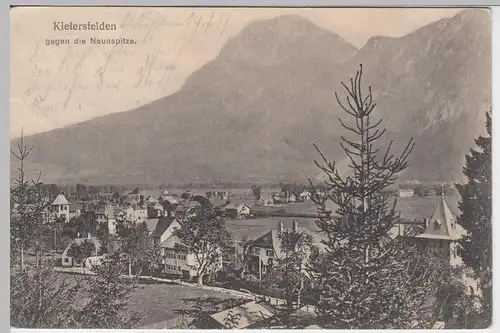 (48865) AK Kiefersfelden, Totale mit Naunspitze, Feldpost 1917