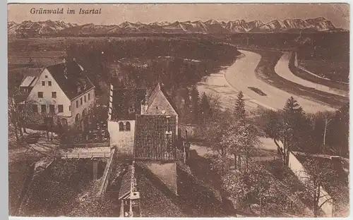 (48861) AK Grünwald im Isartal, Panorama, 1922