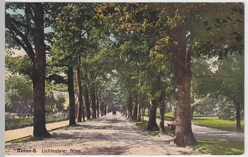 (48842) AK Baden-Baden, Lichtenthaler Allee, 1911