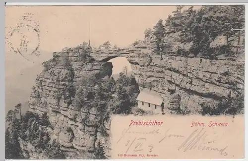 (48819) AK Böhmische Schweiz, Prebischtor, 1903