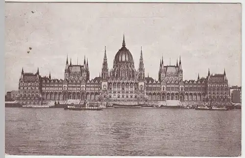 (48818) AK Budapest, Parlamentsgebäude, 1918