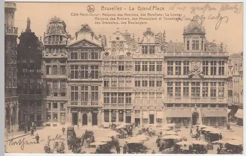 (48812) AK Brüssel, Bruxelles, La Grand Place, Feldpost 1914-18