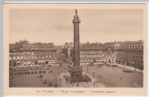 (48810) AK Paris, Place Vendome, vor 1945