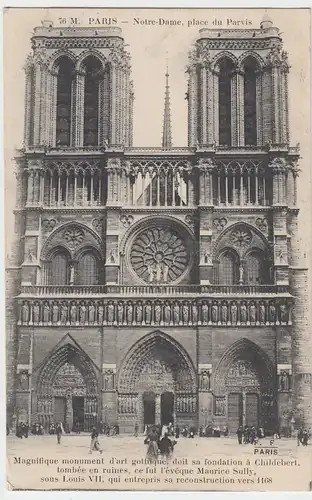 (48808) AK Paris, Notre-Dame, place du Parvis, 1913