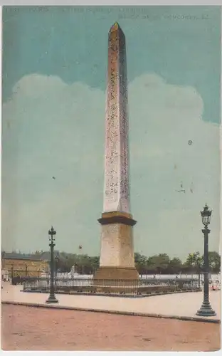 (48806) AK Paris, L'Obelisque de Louqsor, Place de la Concorde, 1921
