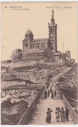 (48785) AK Marseille, Notre-Dame de la Garde, vor 1945
