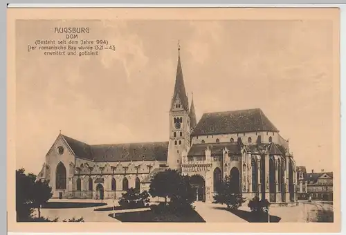 (48722) AK Augsburg, Dom, um 1911