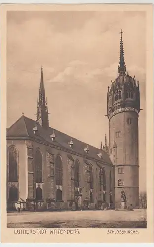 (48634) AK Lutherstadt Wittenberg, Schlosskirche, vor 1945