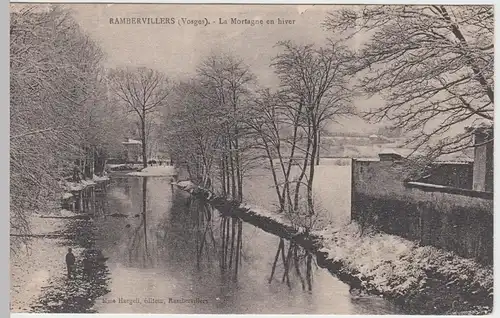 (48632) AK Rambervillers, La Mortagne en hiver, vor 1945