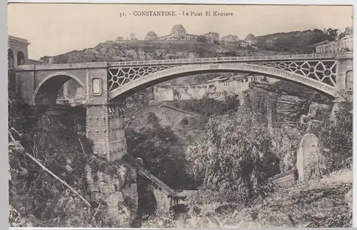 (48621) AK Constantine, Qusantina, Pont, El-Kantara-Brücke, vor 1945