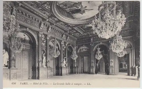 (48609) AK Paris, Rathaus, Hotel de Ville, Grande Salle a manger, um 1912