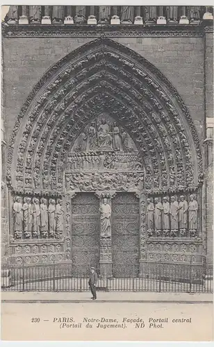 (48608) AK Paris, Notre-Dame, Portal, Portail du Jugement, um 1912