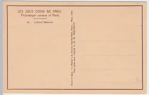 (48606) AK Paris, Hotel Moderne, Magasins Reunis, vor 1945