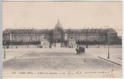 (48605) AK Paris, Hotel des Invalides, Invalidendom 1912