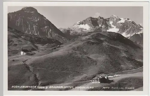 (48595) Foto AK Hochkrumbach, Warth, Braunarlspitze, vor 1945