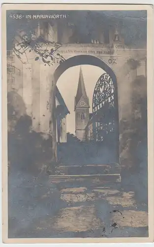 (48592) Foto AK Maria Wörth, Blick zur Kirche 1924