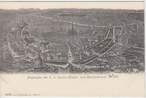 (48575) Künstler AK Wien, Panorama, bis um 1905
