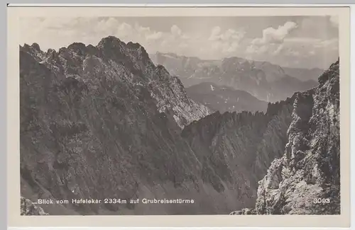 (48570) Foto AK Hafelekarspitze, Blick auf Grubreisentürme 1932
