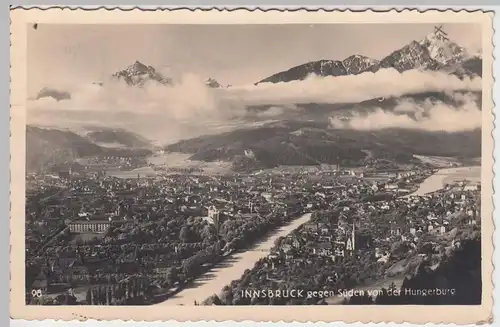 (48561) Foto AK Innsbruck, Panorama von der Hungerburg 1938