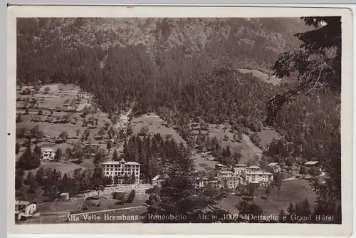 (48490) Foto AK Roncobello, Alta Valle Brembana, Ortsansicht 1933