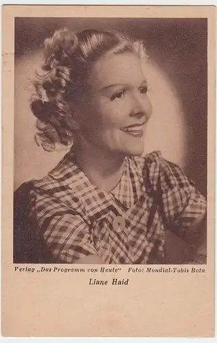 (48455) AK Liane Haid, Schauspielerin, vor 1945