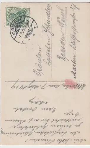 (48430) Foto AK Onkel Max, Winter, Stempel Klotzsche 1909