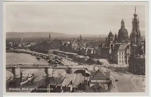 (48274) Foto AK Dresden, Blick vom Fernheizwerk, Frauenkirche 1936