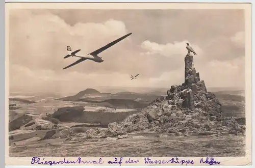 (48245) Foto AK Wasserkuppe, Fliegerdenkmal, Segler 1942