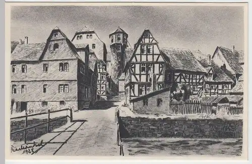 (48242) Künstler AK K. Winkel, Lauterbach, Hessen, Ankerturm, um 1928