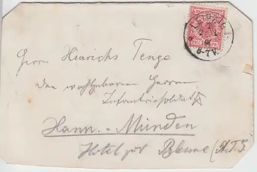 (48146) AK Scherenschnitt, Herr mit Zwicker, Klappkarte selbergestaltet 1890