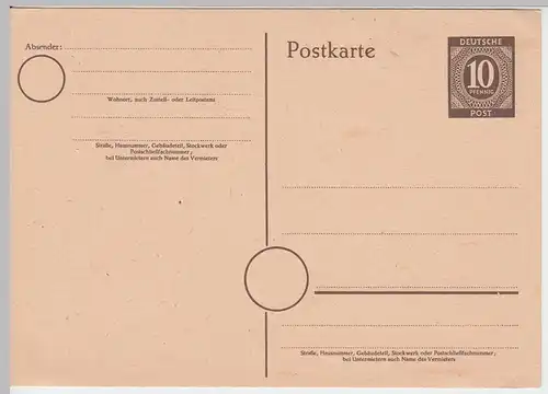 (48096) Ganzsache Deutsche Post, ab 1946