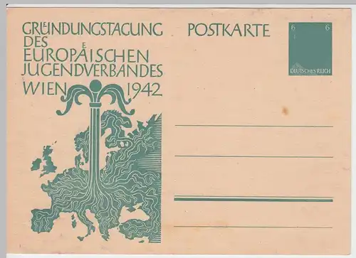 (48084) Motiv-Ganzsache, Gründungstagung Europ. Jugendverband Wien 1942