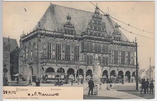 (47831) AK Bremen, Rathaus 1902