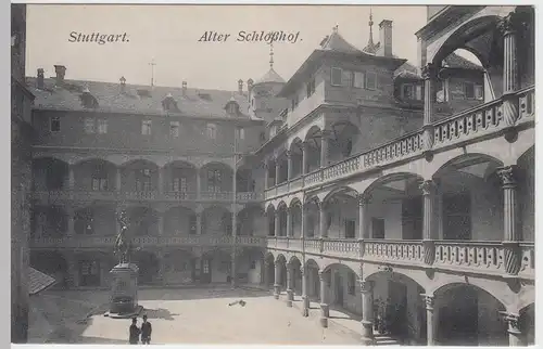 (47753) AK Stuttgart, Alter Schlosshof, vor 1945