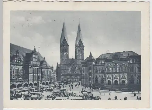 (47738) AK Bremen, Rathaus, Dom, Neue Börse 1943