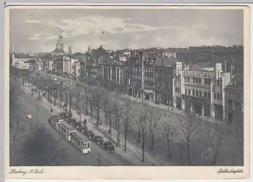 (47716) AK Hamburg, St. Pauli, Spielbudenplatz, Straßenbahn, vor 1945