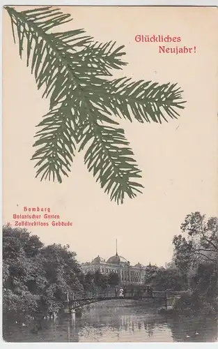 (47709) AK Hamburg, Botanischer Garten, Zolldirektion, Prägekarte 1906