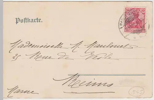 (47698) AK Gruß aus Saarbrücken, St. Johann, Ehrental 1902