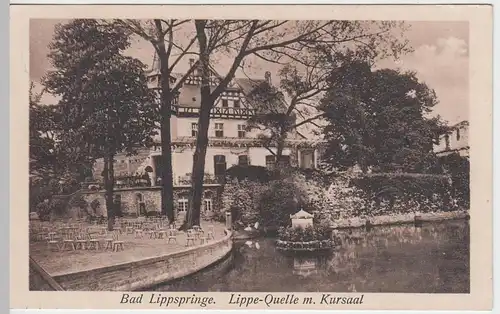 (47689) AK Bad Lippspringe, Lippequelle, Kursaal 1917