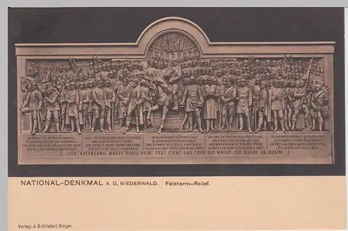 (47587) AK Rüdesheim am Rhein, Nationaldenkmal, Feldherrenrelief 1914