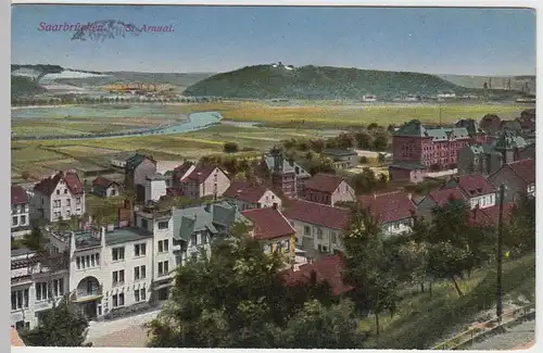 (47521) AK Saarbrücken, Stadtansicht St. Arnual 1917
