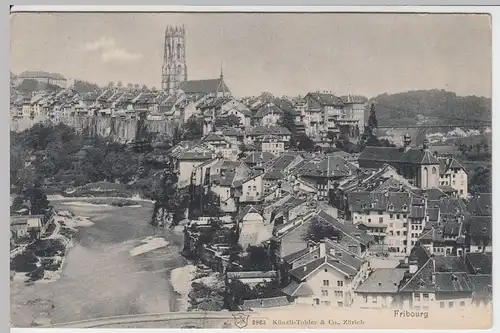 (47504) AK Freiburg im Üechtland, Stadtansicht mit Kathedrale 1911