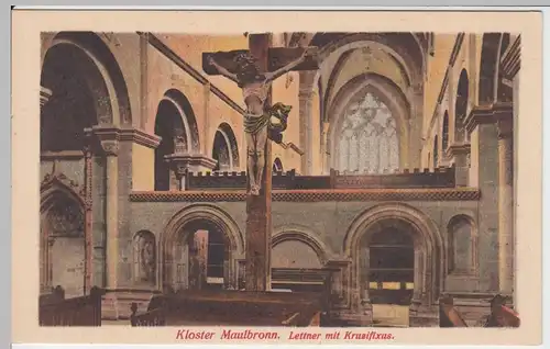 (47463) AK Maulbronn, Klosterkirche, Lettner mit Kruzifix, vor 1945