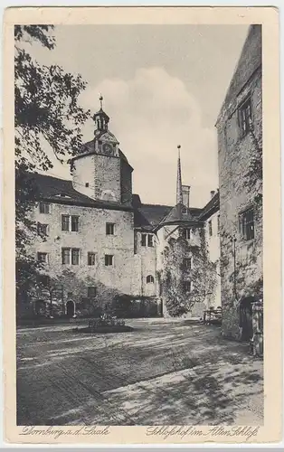 (47450) AK Dornburg, Saale, Schlosshof Altes Schloss, vor 1945