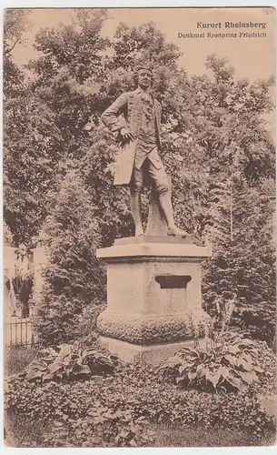 (47420) AK Rheinsberg, Denkmal Kronprinz Friedrich 1922