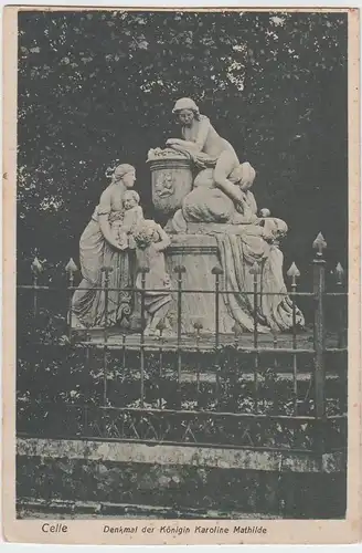 (47397) AK Celle, Nieders., Denkmal Königin Caroline Mathilde, vor 1945