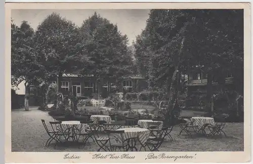 (47364) AK Eutin, Hotel Voss-Haus, Rosengarten 1931