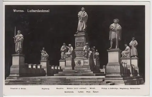 (47307) Foto AK Worms, Lutherdenkmal 1938