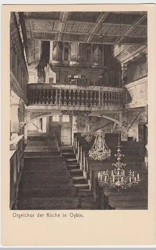 (47272) AK Oybin, Kirche, Orgelchor, vor 1945