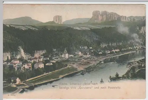 (47243) AK Sächs. Schweiz, Sendigs Villa Quisisana, Postelwitz, bis 1905